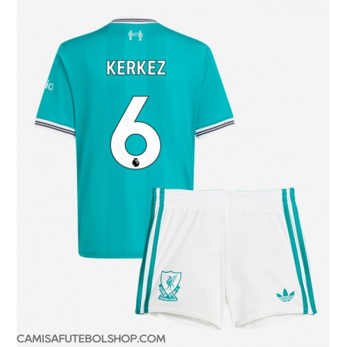 Camisa de time de futebol Liverpool Milos Kerkez #6 Replicas 3º Equipamento Infantil 2025-26 Manga Curta (+ Calças curtas)